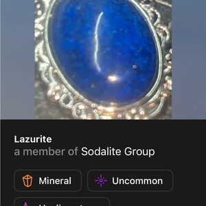 Blue Lazurite Silver Pendant